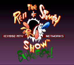 Ren & Stimpy Show, The - Buckeroos! (USA) Title Screen